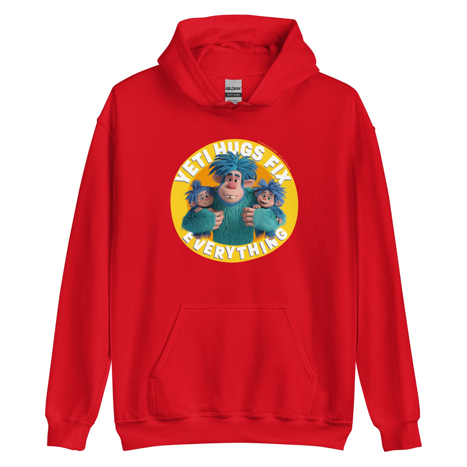 Masha and the Bear Friends Hugs Fix Everything Unisex Hoodie Red T-SHIRT