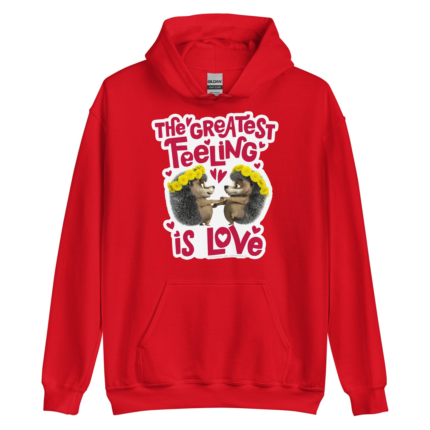 Masha and the Bear Friends Greatest Feeling Unisex Hoodie Red T-SHIRT