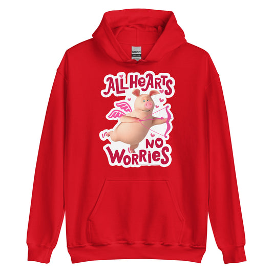 Masha and the Bear Friends No Worries Unisex Hoodie Red T-SHIRT