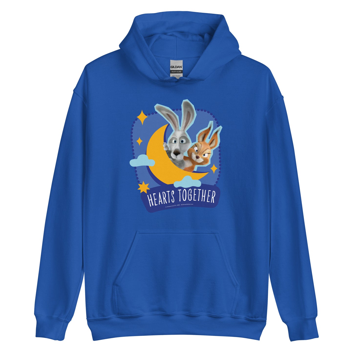 Masha and the Bear Friends Hearts Together Unisex Hoodie Royal T-SHIRT