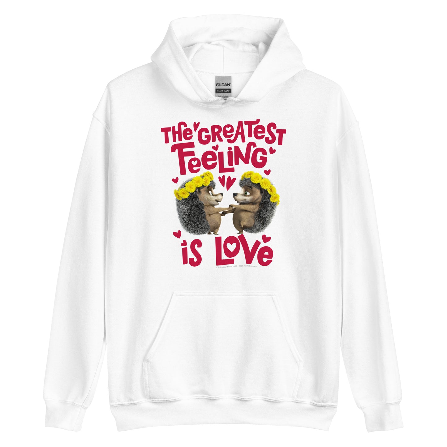 Masha and the Bear Friends Greatest Feeling Unisex Hoodie White T-SHIRT