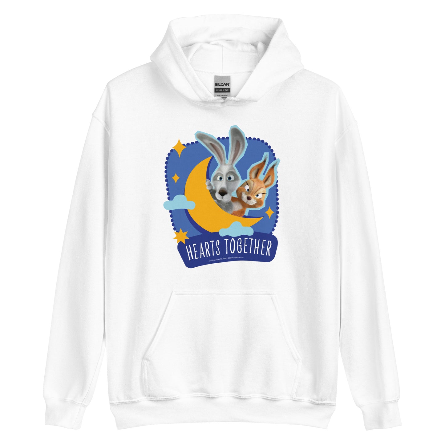 Masha and the Bear Friends Hearts Together Unisex Hoodie White T-SHIRT