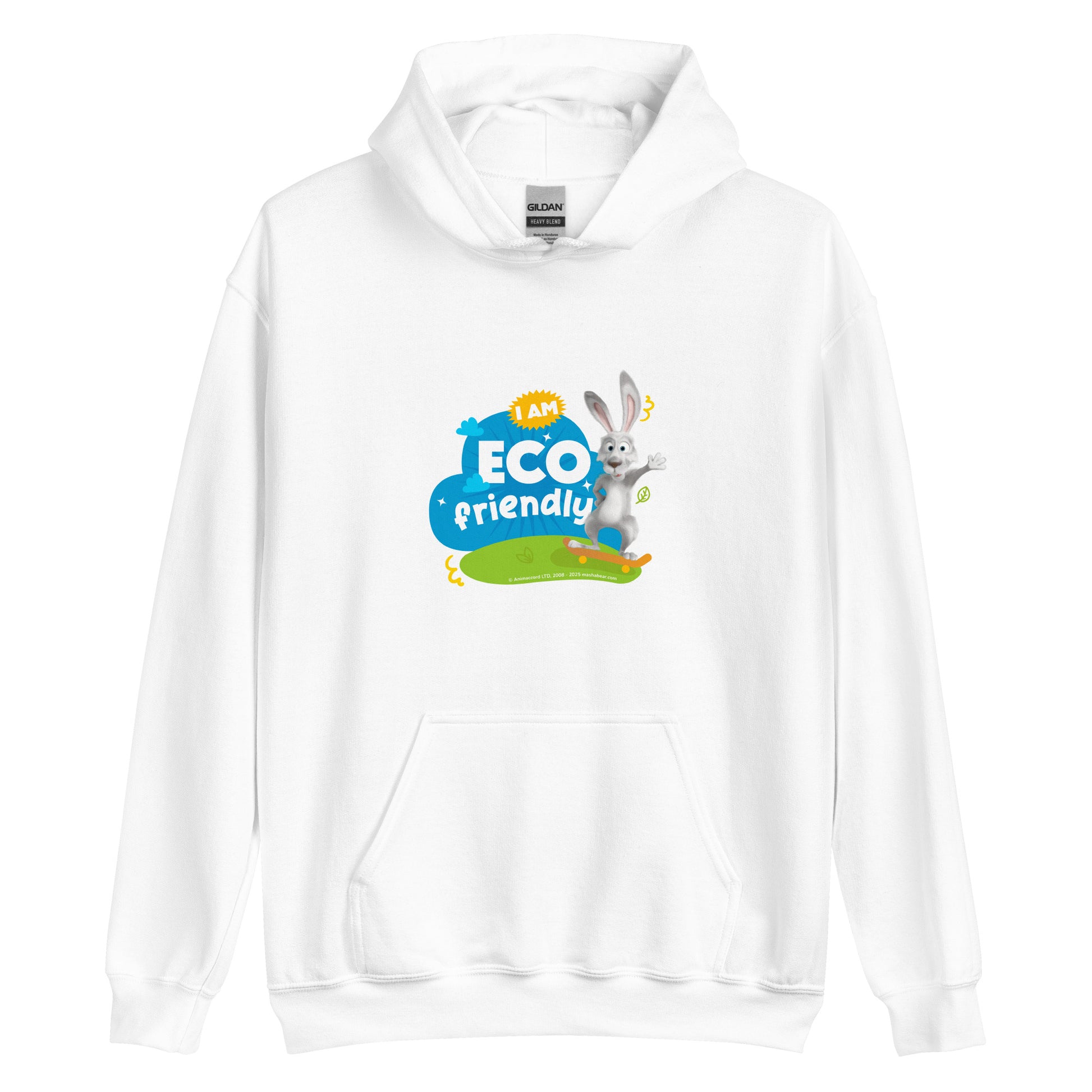 Masha and the Bear Friends Eco Friendly Unisex Hoodie White T-SHIRT