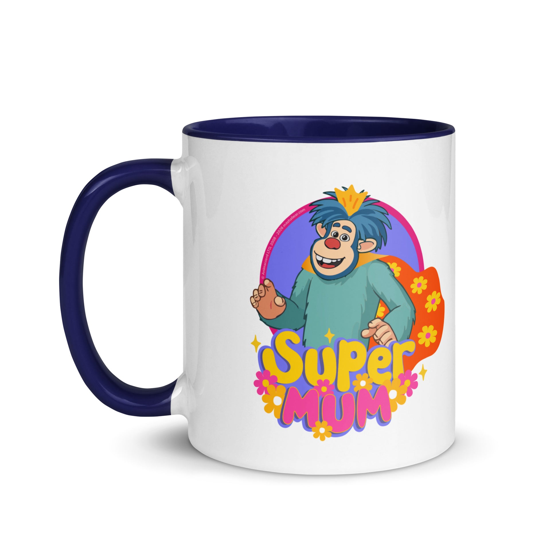 Masha and the Bear Friends Super Mum Mug with Color Inside Dark Blue 11 oz MUG