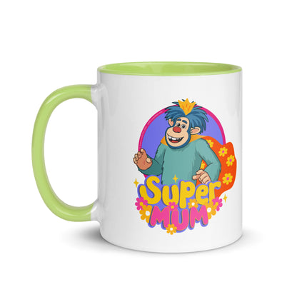 Masha and the Bear Friends Super Mum Mug with Color Inside Green 11 oz MUG