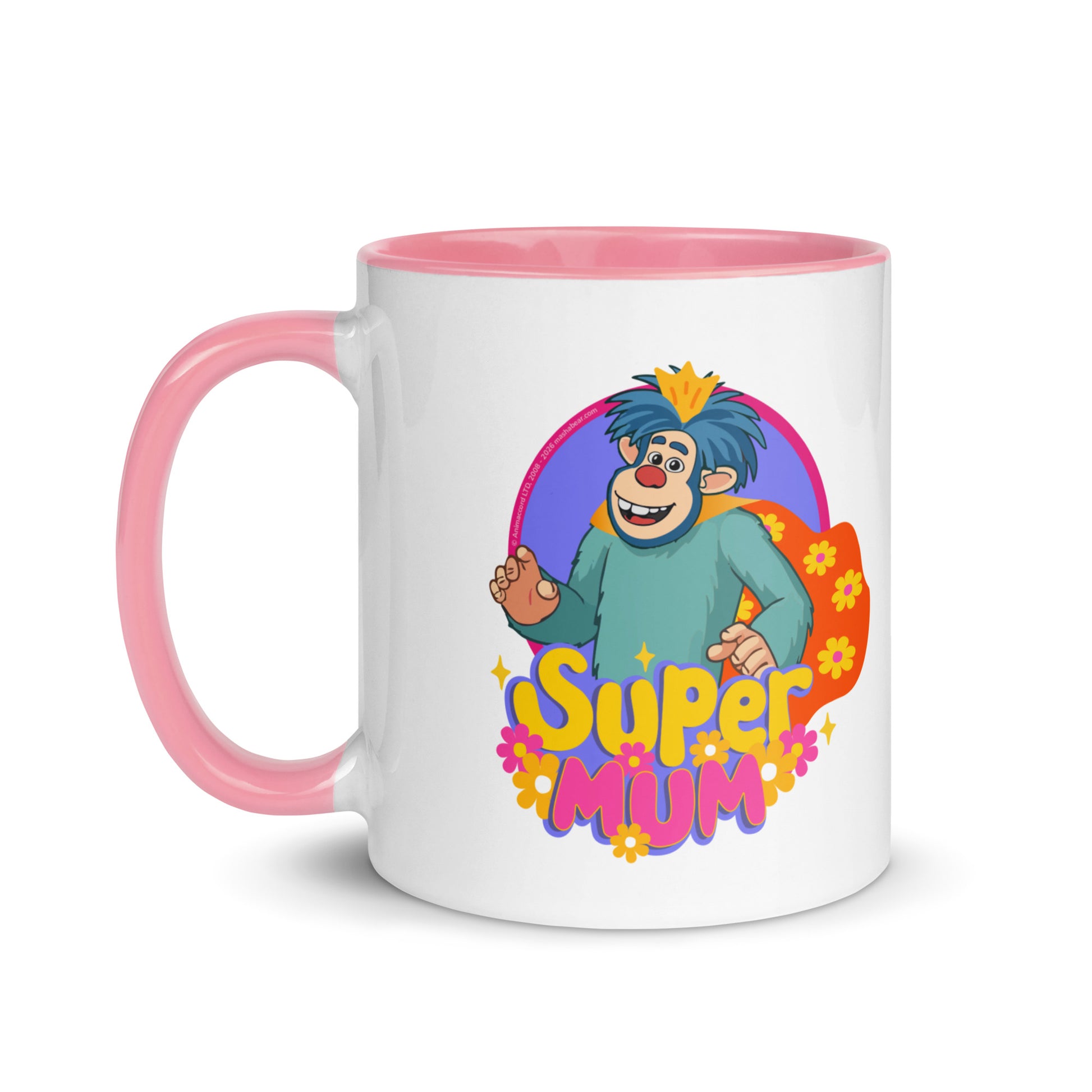 Masha and the Bear Friends Super Mum Mug with Color Inside Pink 11 oz MUG