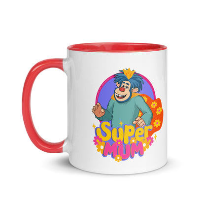 Masha and the Bear Friends Super Mum Mug with Color Inside Red 11 oz MUG