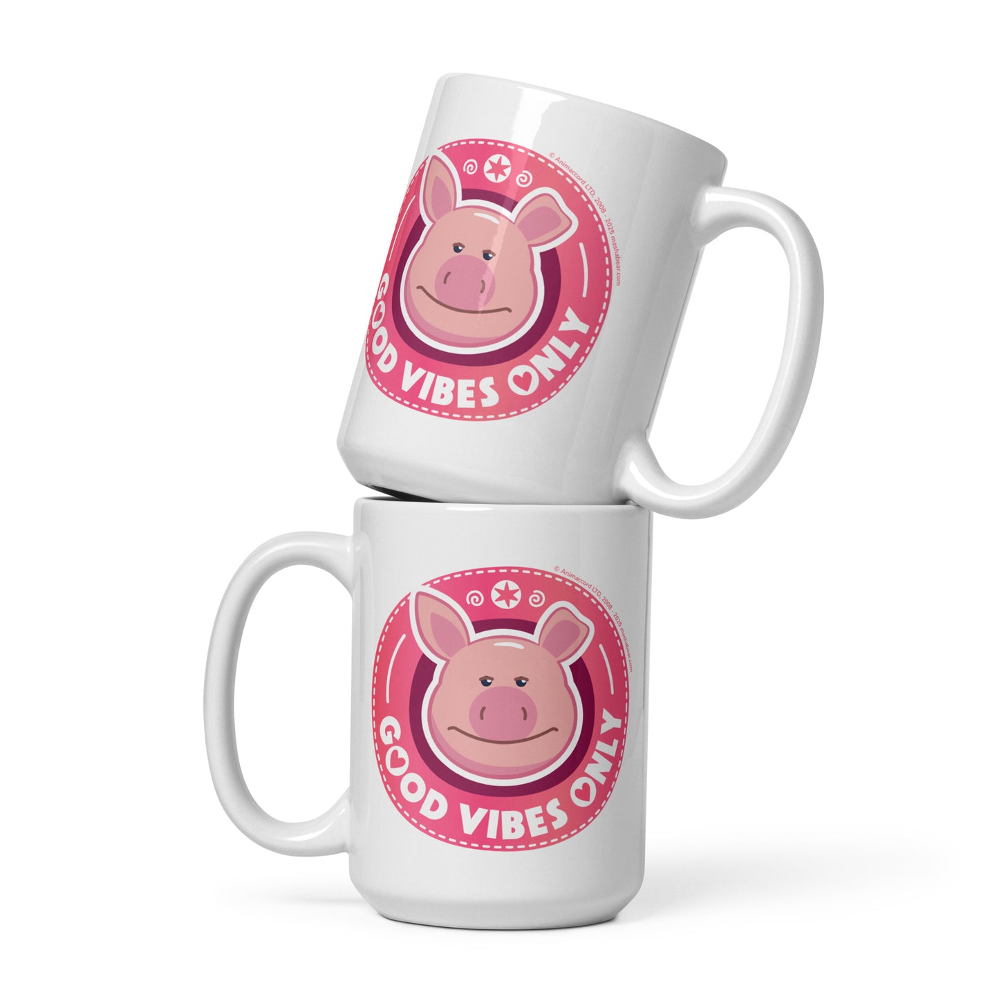 Masha and the Bear Friends: Emoji White glossy mug 15 oz MUG