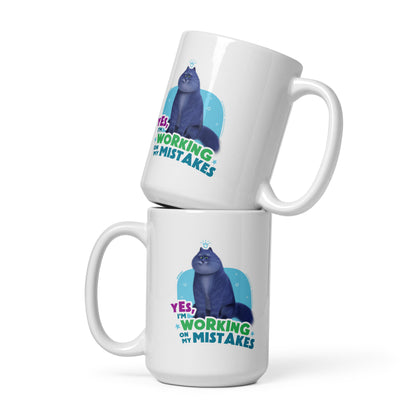 Masha and the Bear Friends: Cat White glossy mug 15 oz MUG
