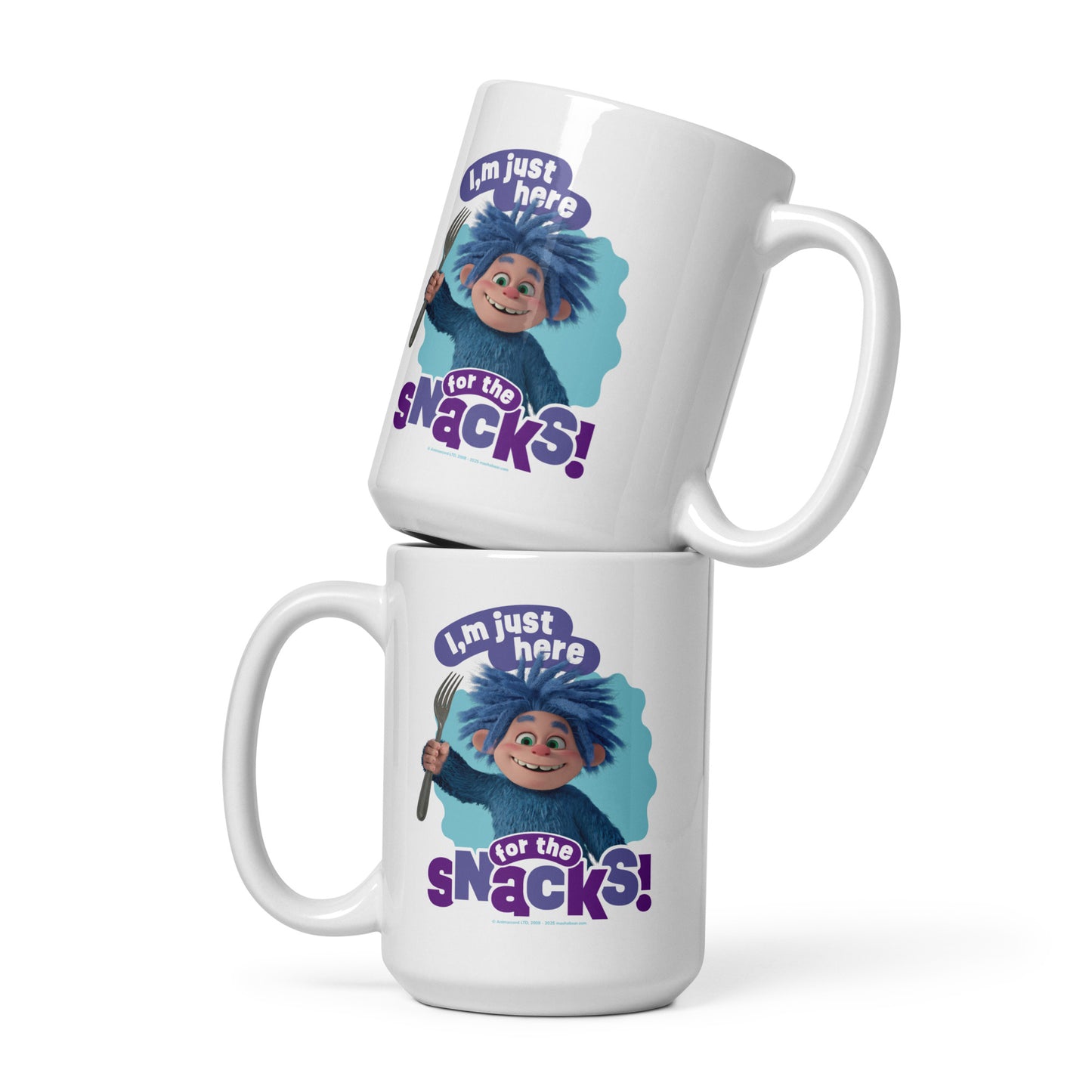 Masha and the Bear Friends Here For A Snacks White Glossy Mug 15 oz MUG