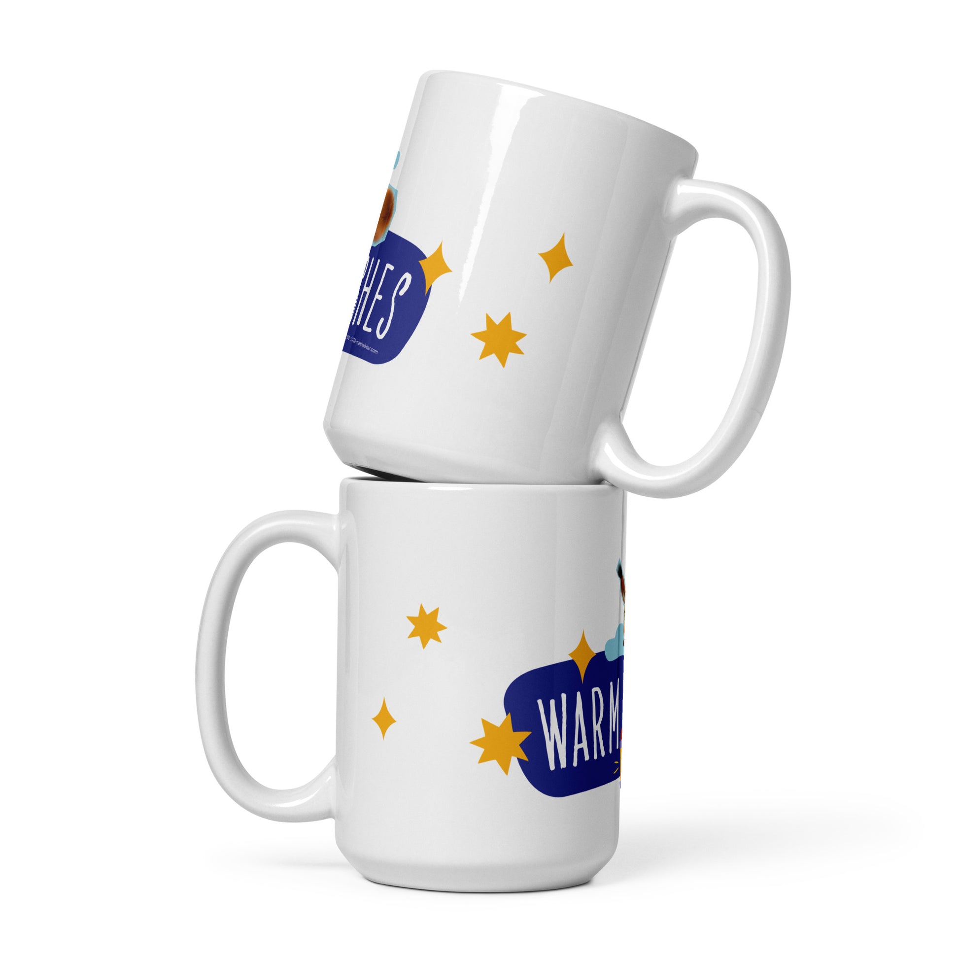 Masha and the Bear Friends Warm Wishes White glossy mug MUG