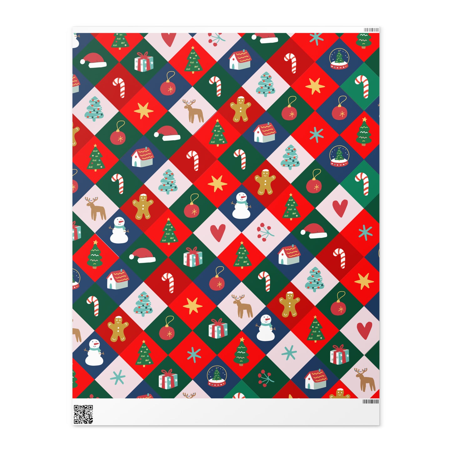 Masha and the Bear Friends Christmas Wrapping paper roll White Matte 30″×36″ DECOR