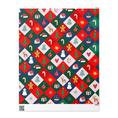 Masha and the Bear Friends Christmas Wrapping paper roll White Matte 30″×36″ DECOR