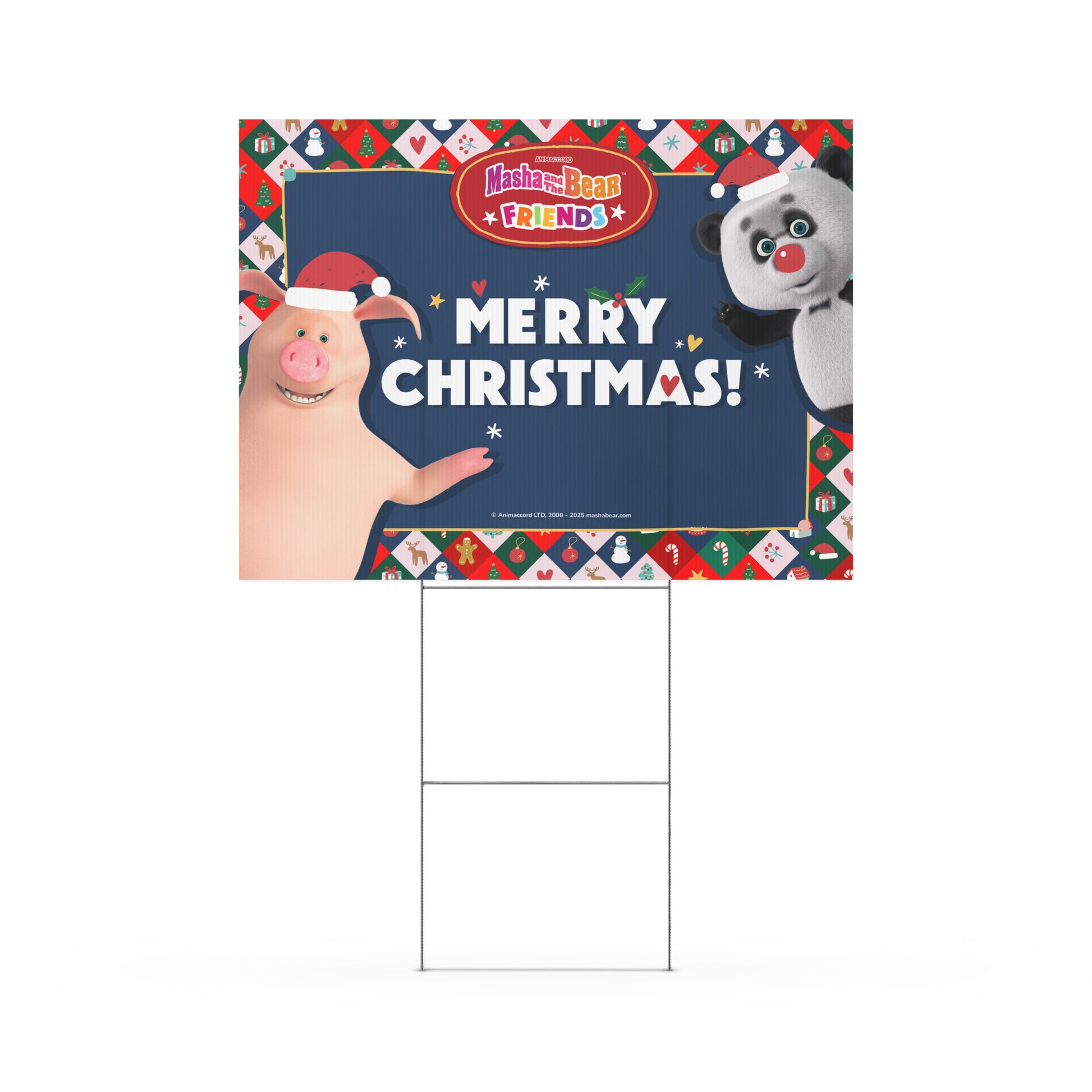 Masha and the Bear Friends Christmas Yard sign Double-sided PHONE-CASE