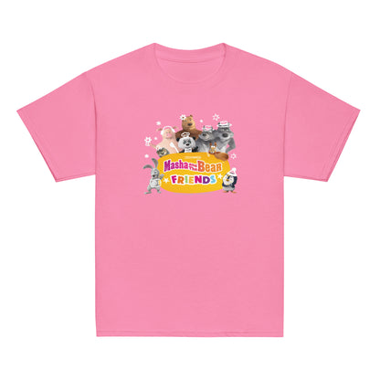 Masha and the Bear Friends Group Photo Youth classic tee Azalea T-SHIRT