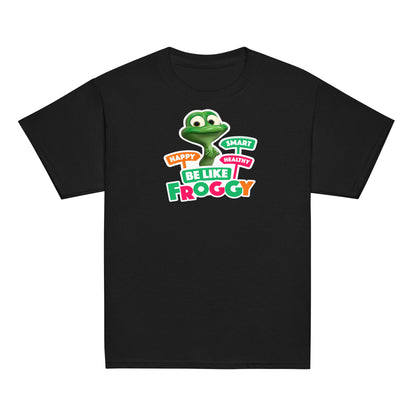 Masha and the Bear Friends Be Like Froggy Youth classic tee Black T-SHIRT