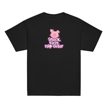 Masha and the Bear Friends Snack First Youth classic tee Black T-SHIRT