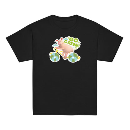 Masha and the Bear Friends Go Green! Youth classic tee Black T-SHIRT