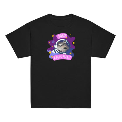 Masha and the Bear Friends Wrong Planet Youth classic tee Black T-SHIRT