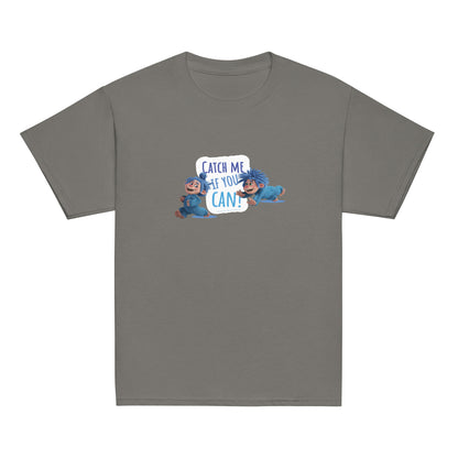 Masha and the Bear Friends Catch Me! Youth classic tee Charcoal T-SHIRT