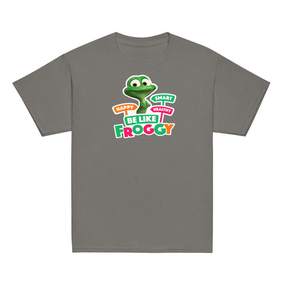 Masha and the Bear Friends Be Like Froggy Youth classic tee Charcoal T-SHIRT