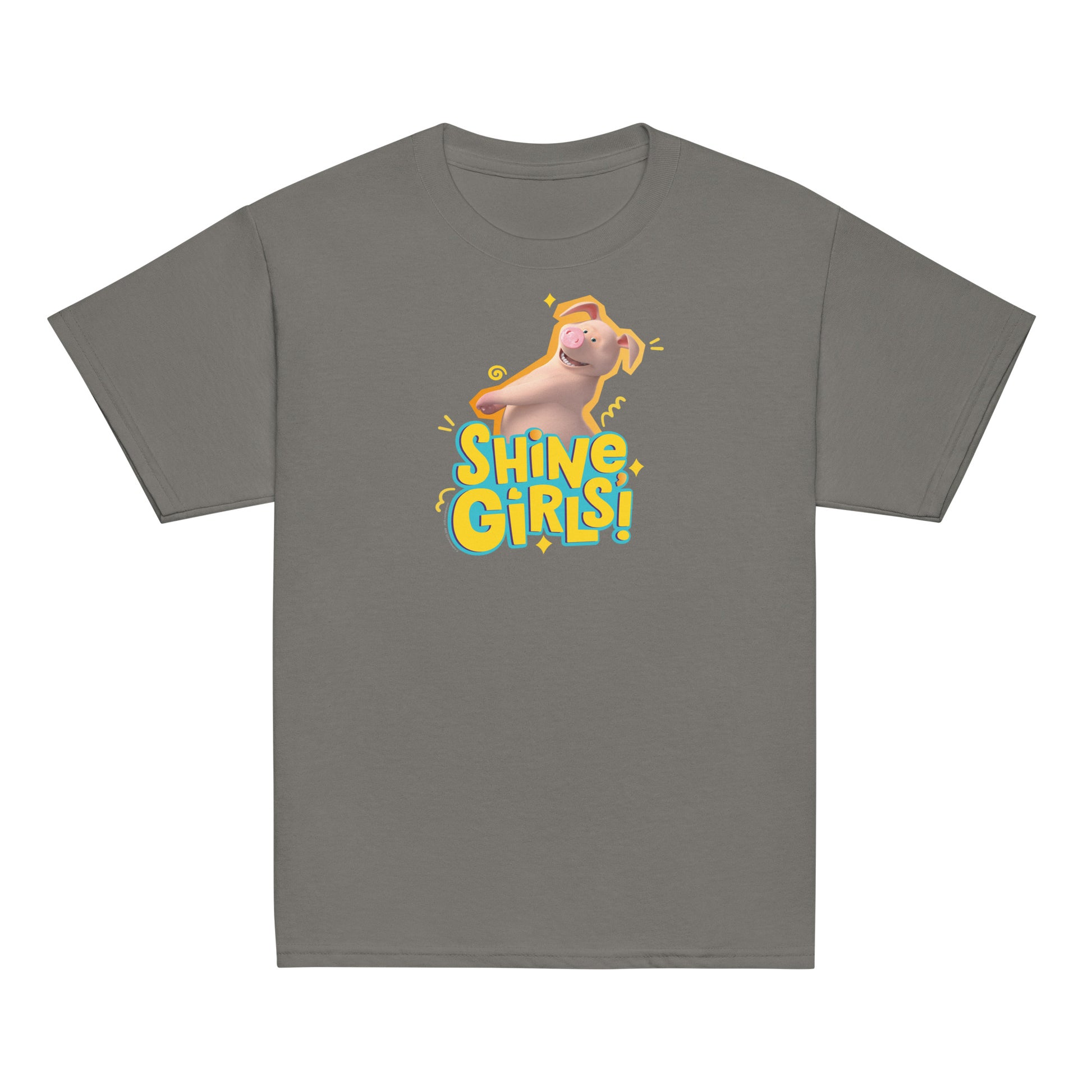 Masha and the Bear Friends Shine Girls! Youth classic tee Charcoal T-SHIRT