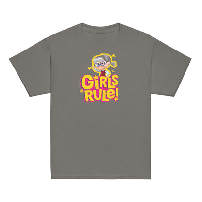 Masha and the Bear Friends Girls Rule! Youth classic tee Charcoal T-SHIRT
