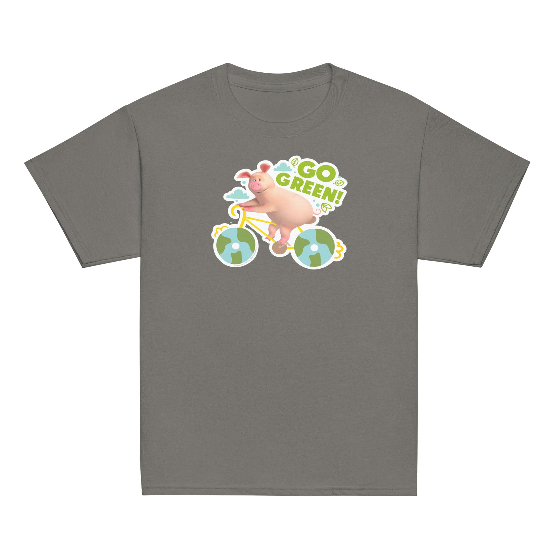 Masha and the Bear Friends Go Green! Youth classic tee Charcoal T-SHIRT