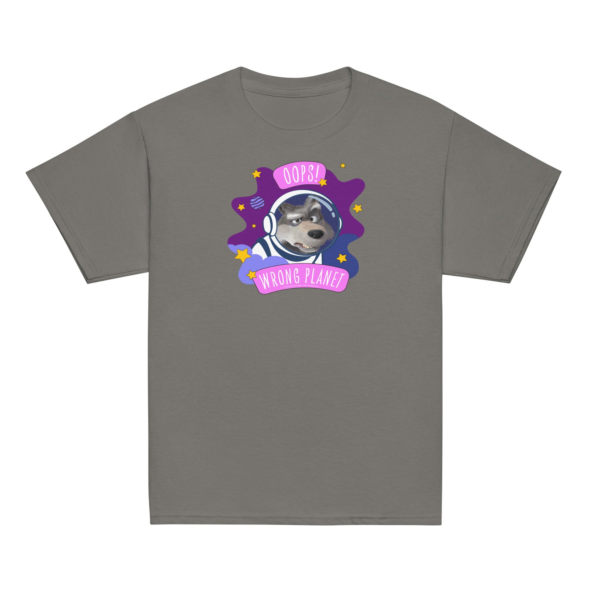 Masha and the Bear Friends Wrong Planet Youth classic tee Charcoal T-SHIRT