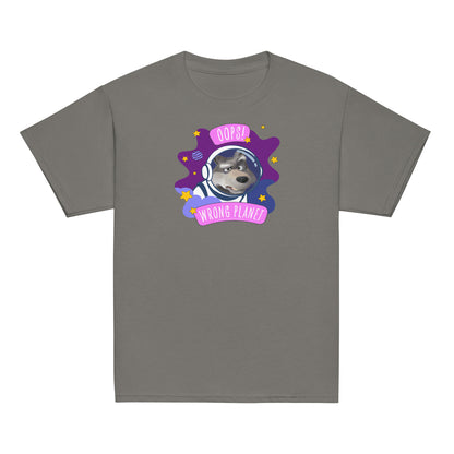 Masha and the Bear Friends Wrong Planet Youth classic tee Charcoal T-SHIRT