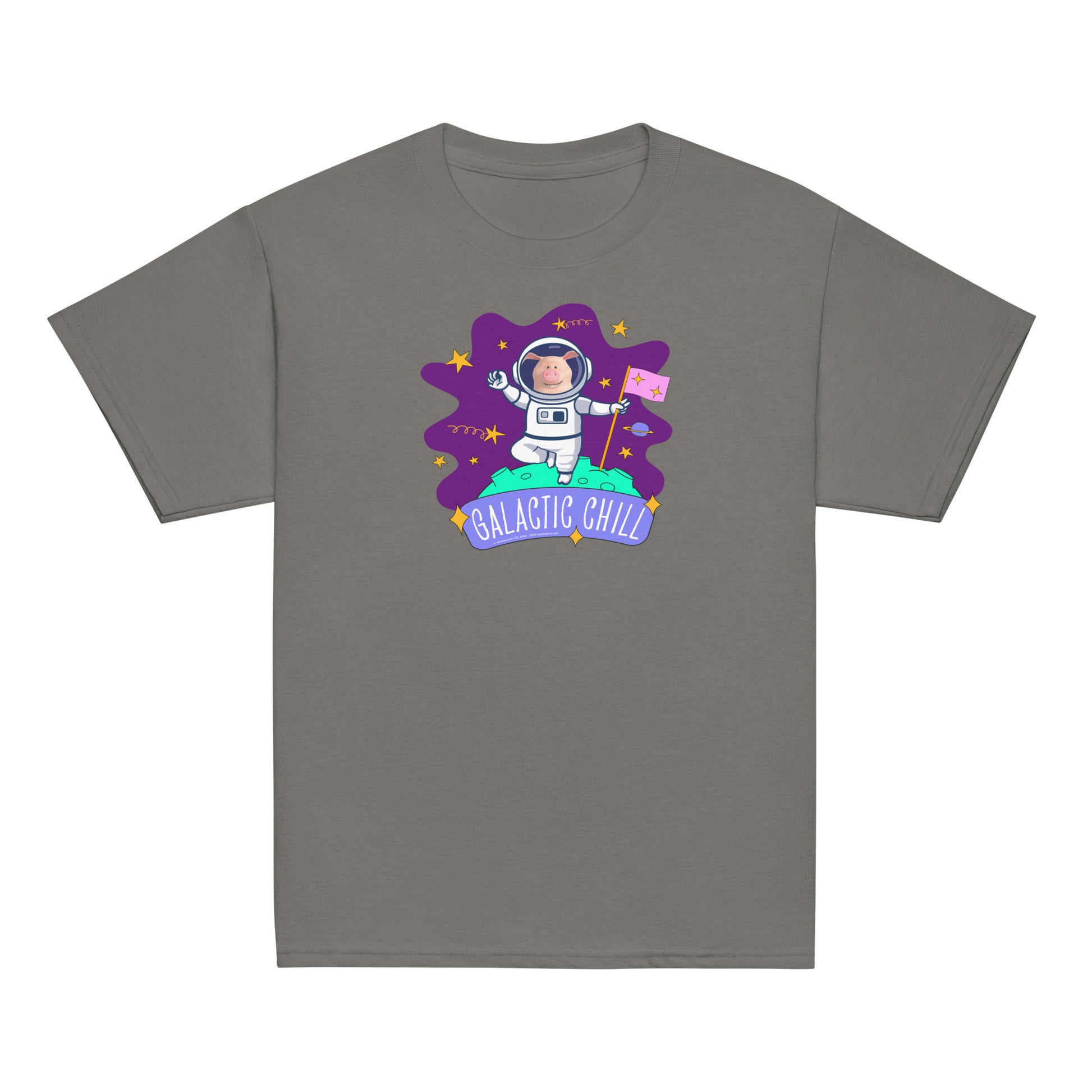 Masha and the Bear Friends Galactic Chill Youth classic tee Charcoal T-SHIRT