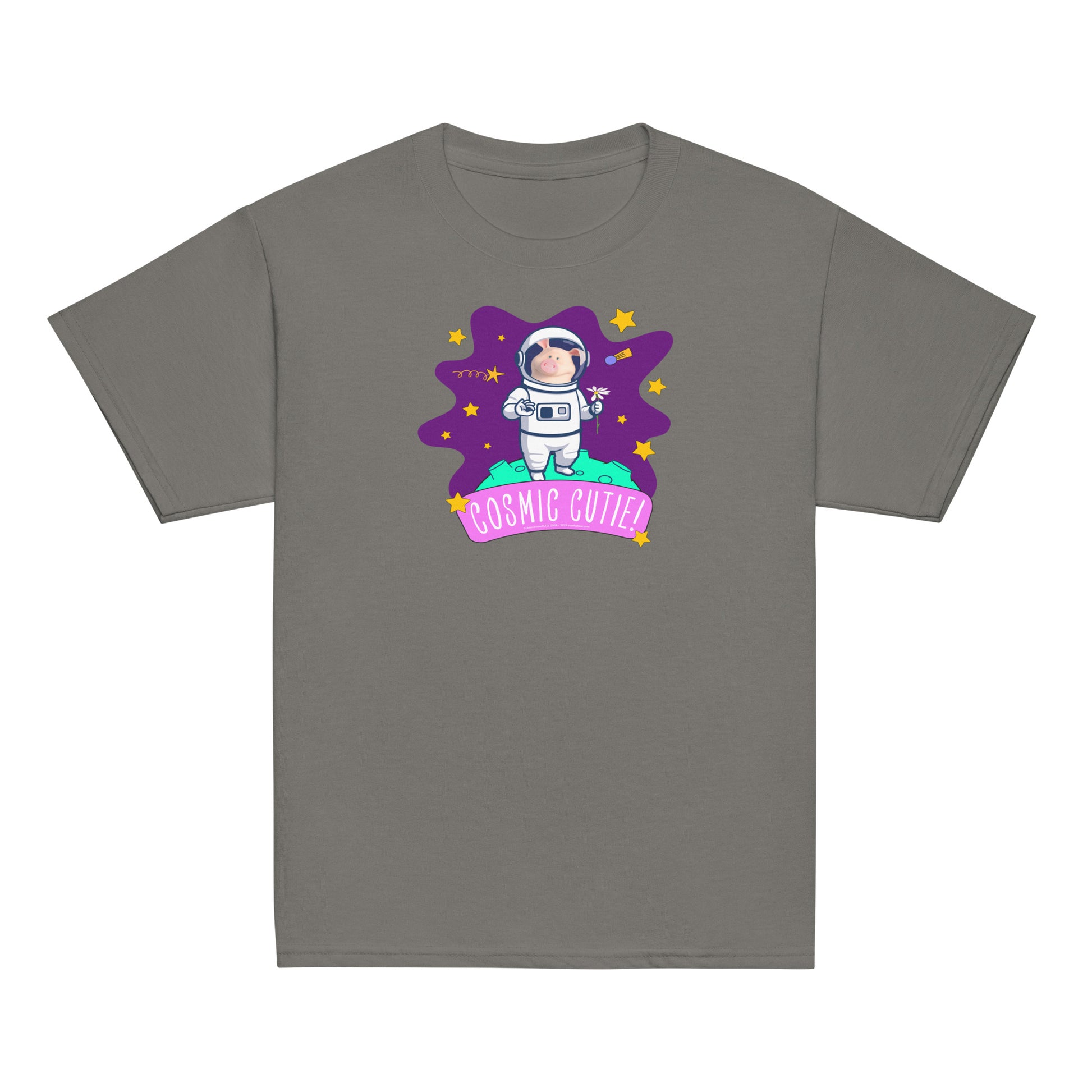 Masha and the Bear Friends Cosmic Cutie! Youth classic tee Charcoal T-SHIRT