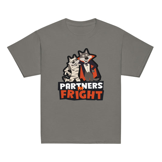 Masha and the Bear Friends Partners in Fright Youth classic tee Charcoal T-SHIRT