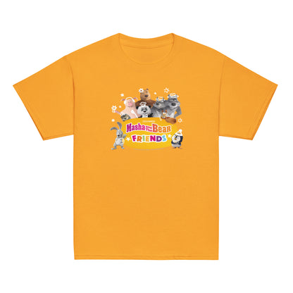 Masha and the Bear Friends Group Photo Youth classic tee Gold T-SHIRT