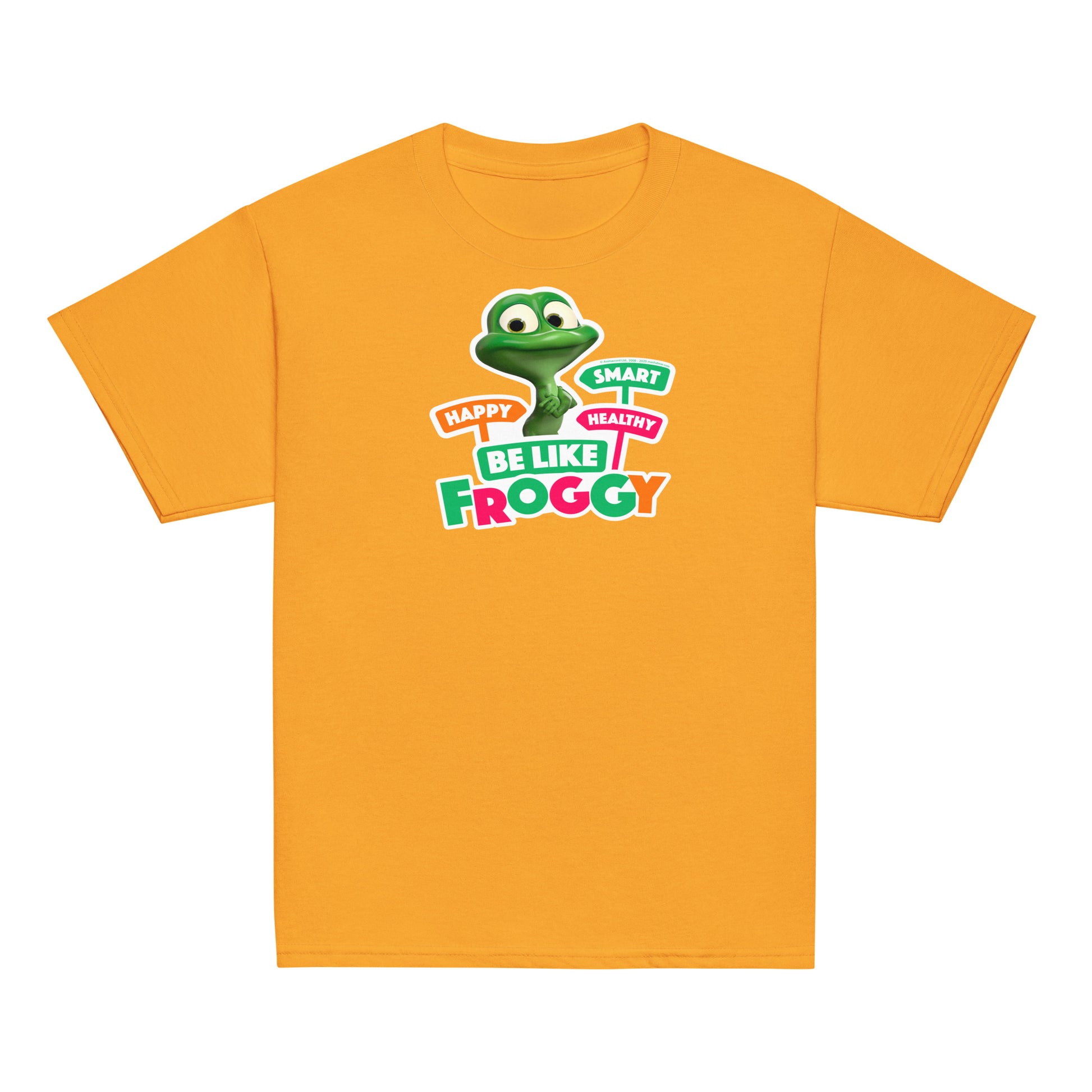Masha and the Bear Friends Be Like Froggy Youth classic tee Gold T-SHIRT
