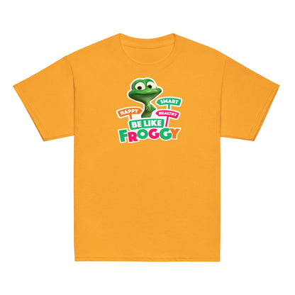 Masha and the Bear Friends Be Like Froggy Youth classic tee Gold T-SHIRT