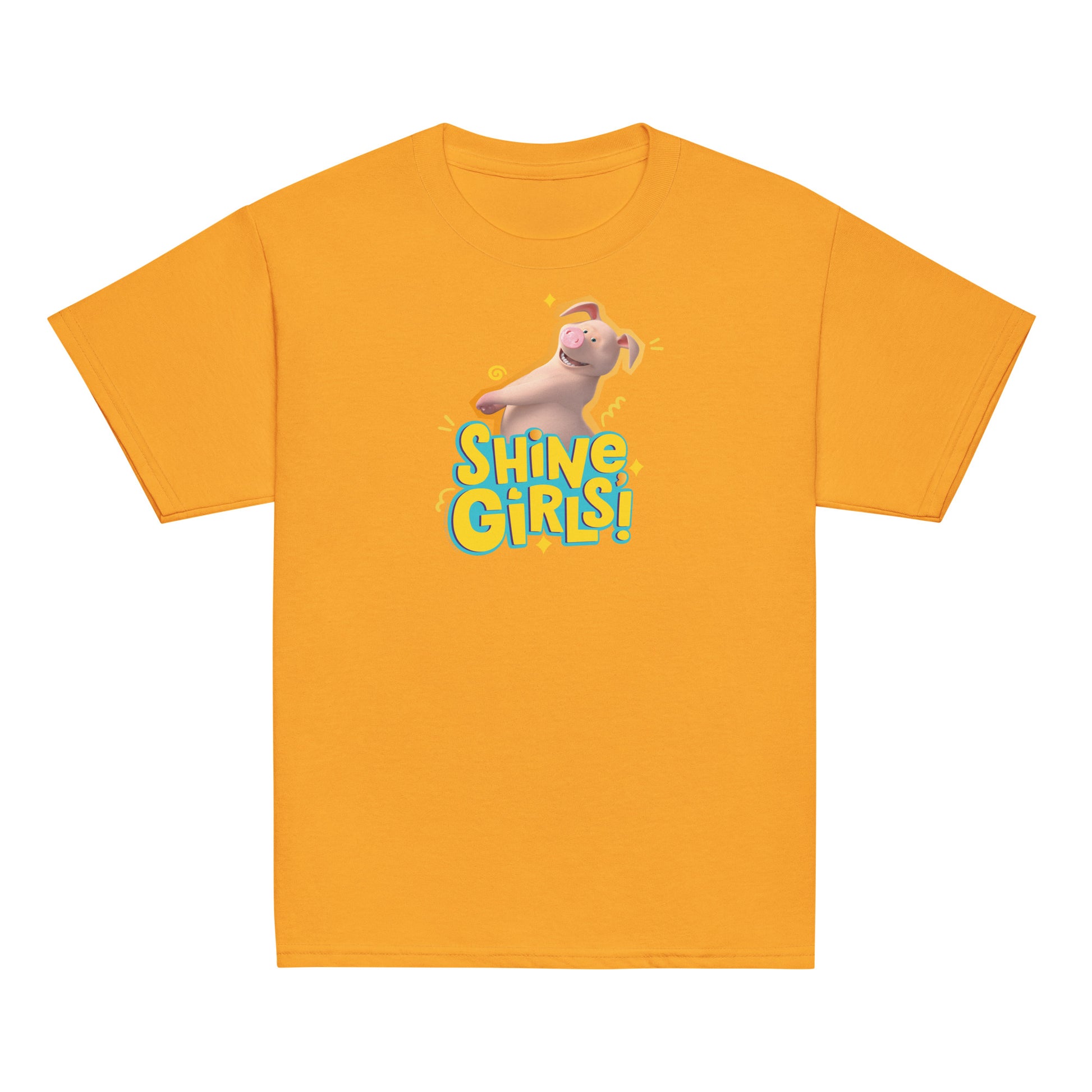 Masha and the Bear Friends Shine Girls! Youth classic tee Gold T-SHIRT