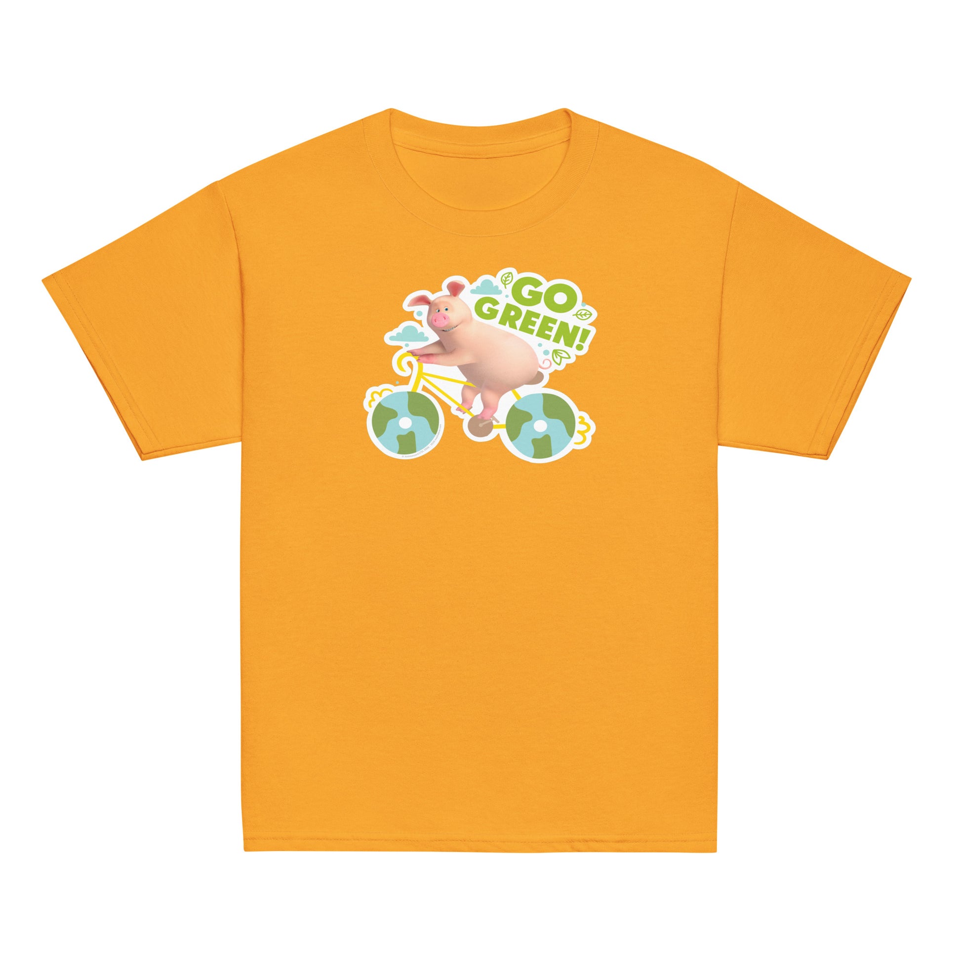 Masha and the Bear Friends Go Green! Youth classic tee Gold T-SHIRT
