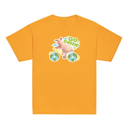 Masha and the Bear Friends Go Green! Youth classic tee Gold T-SHIRT