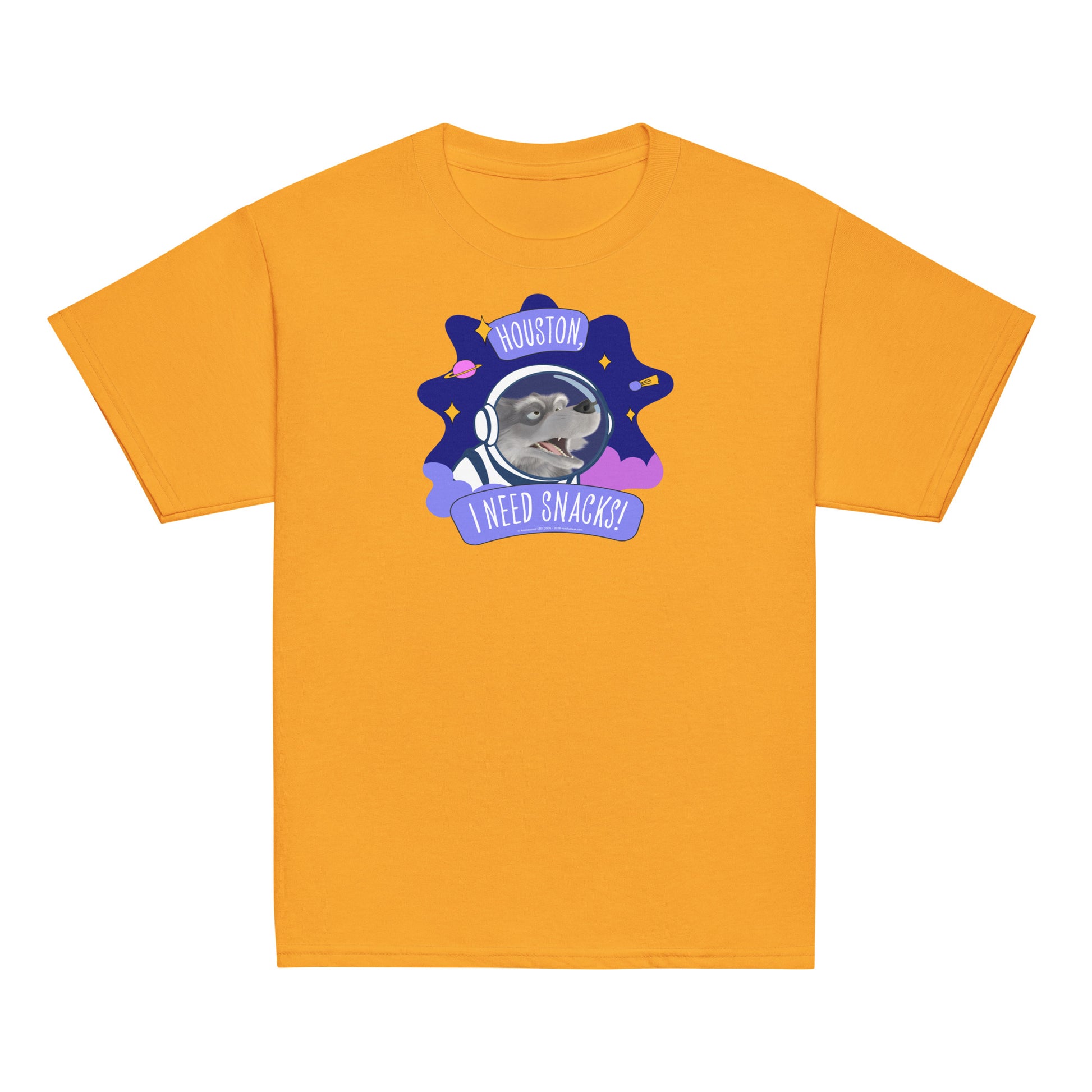 Masha and the Bear Friends I Need Snacks! Youth classic tee Gold T-SHIRT