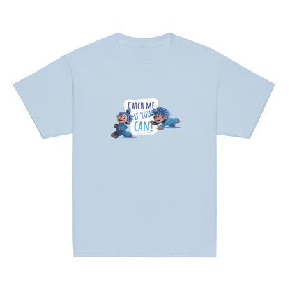 Masha and the Bear Friends Catch Me! Youth classic tee Light Blue T-SHIRT