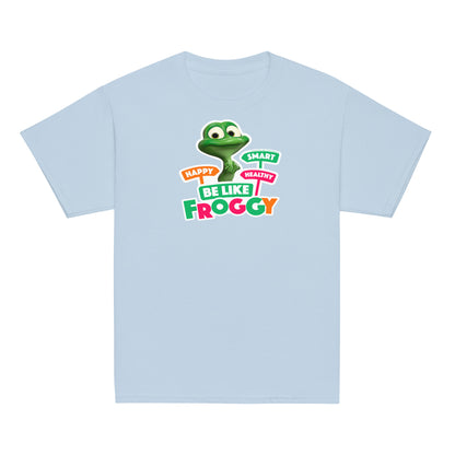 Masha and the Bear Friends Be Like Froggy Youth classic tee Light Blue T-SHIRT