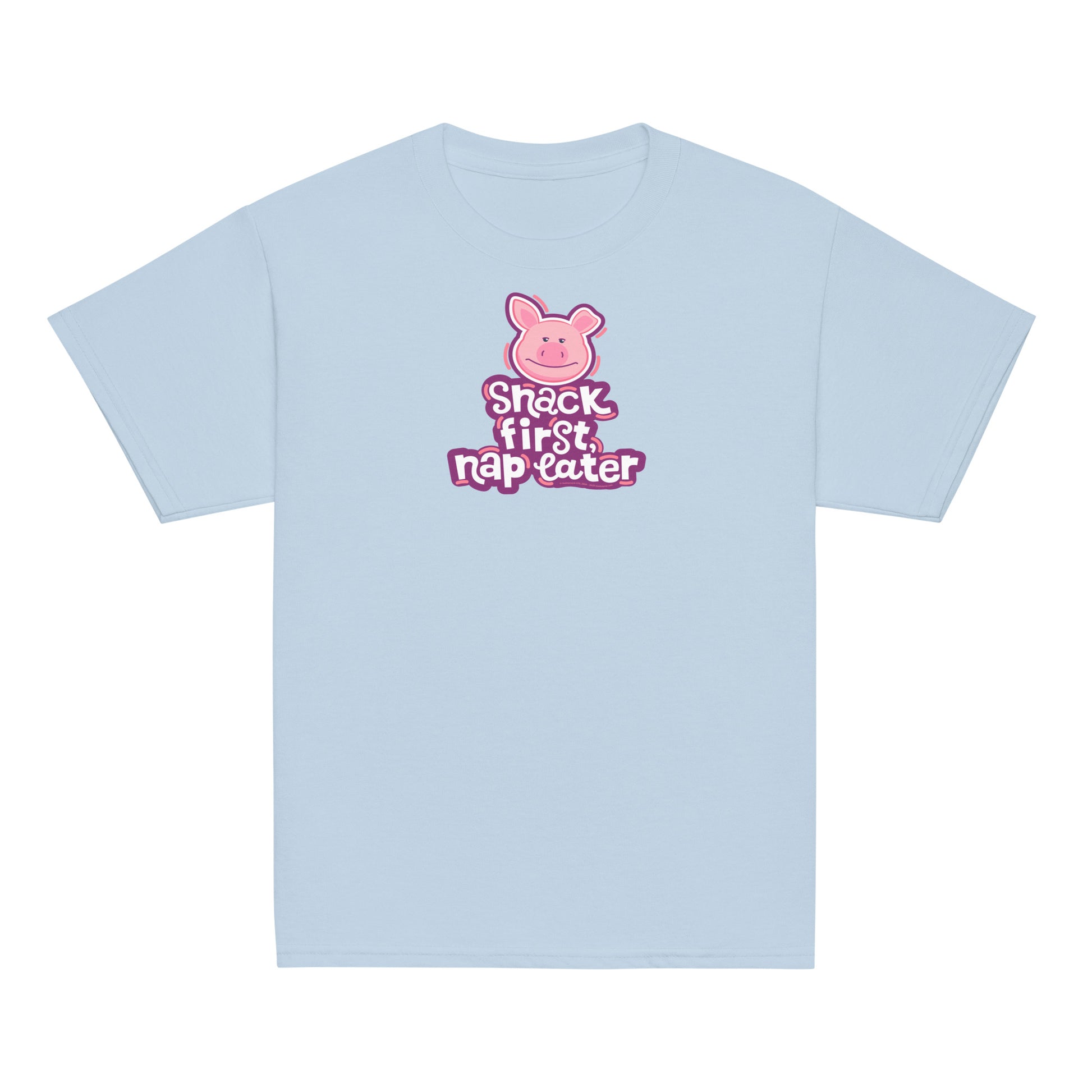 Masha and the Bear Friends Snack First Youth classic tee Light Blue T-SHIRT