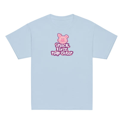 Masha and the Bear Friends Snack First Youth classic tee Light Blue T-SHIRT