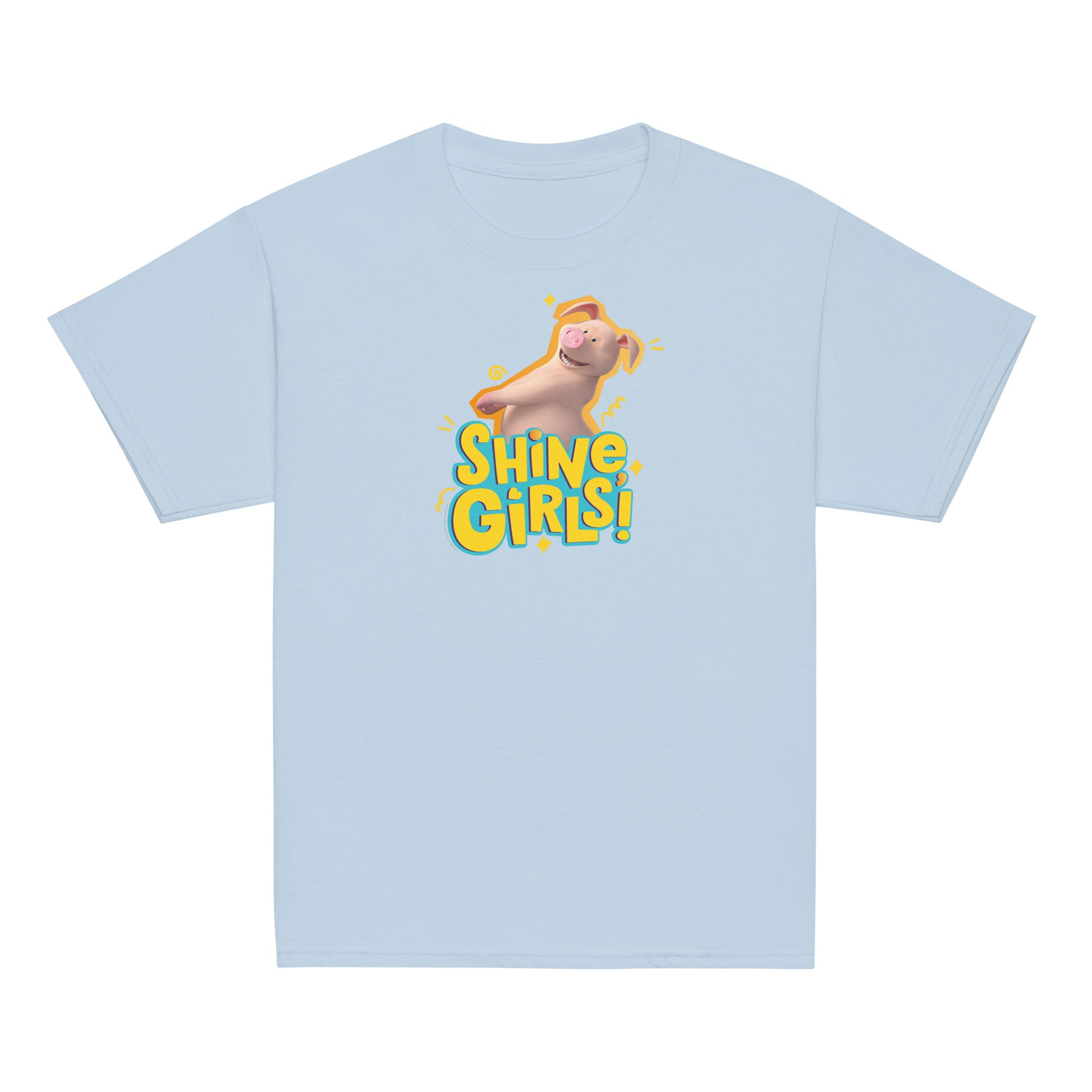 Masha and the Bear Friends Shine Girls! Youth classic tee Light Blue T-SHIRT