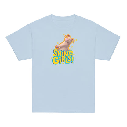 Masha and the Bear Friends Shine Girls! Youth classic tee Light Blue T-SHIRT