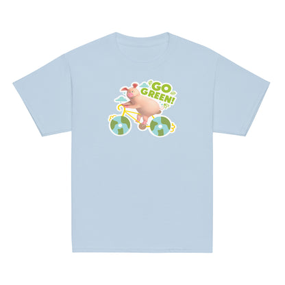 Masha and the Bear Friends Go Green! Youth classic tee Light Blue T-SHIRT
