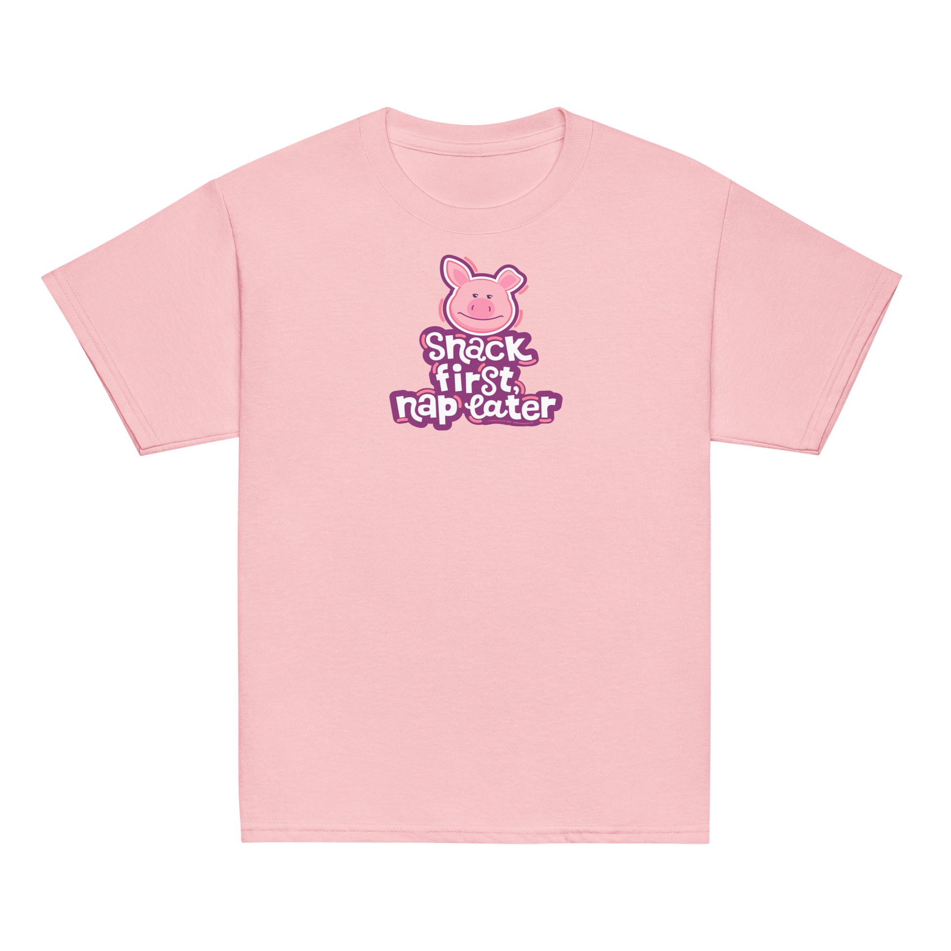 Masha and the Bear Friends Snack First Youth classic tee Light Pink T-SHIRT