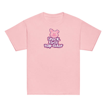Masha and the Bear Friends Snack First Youth classic tee Light Pink T-SHIRT