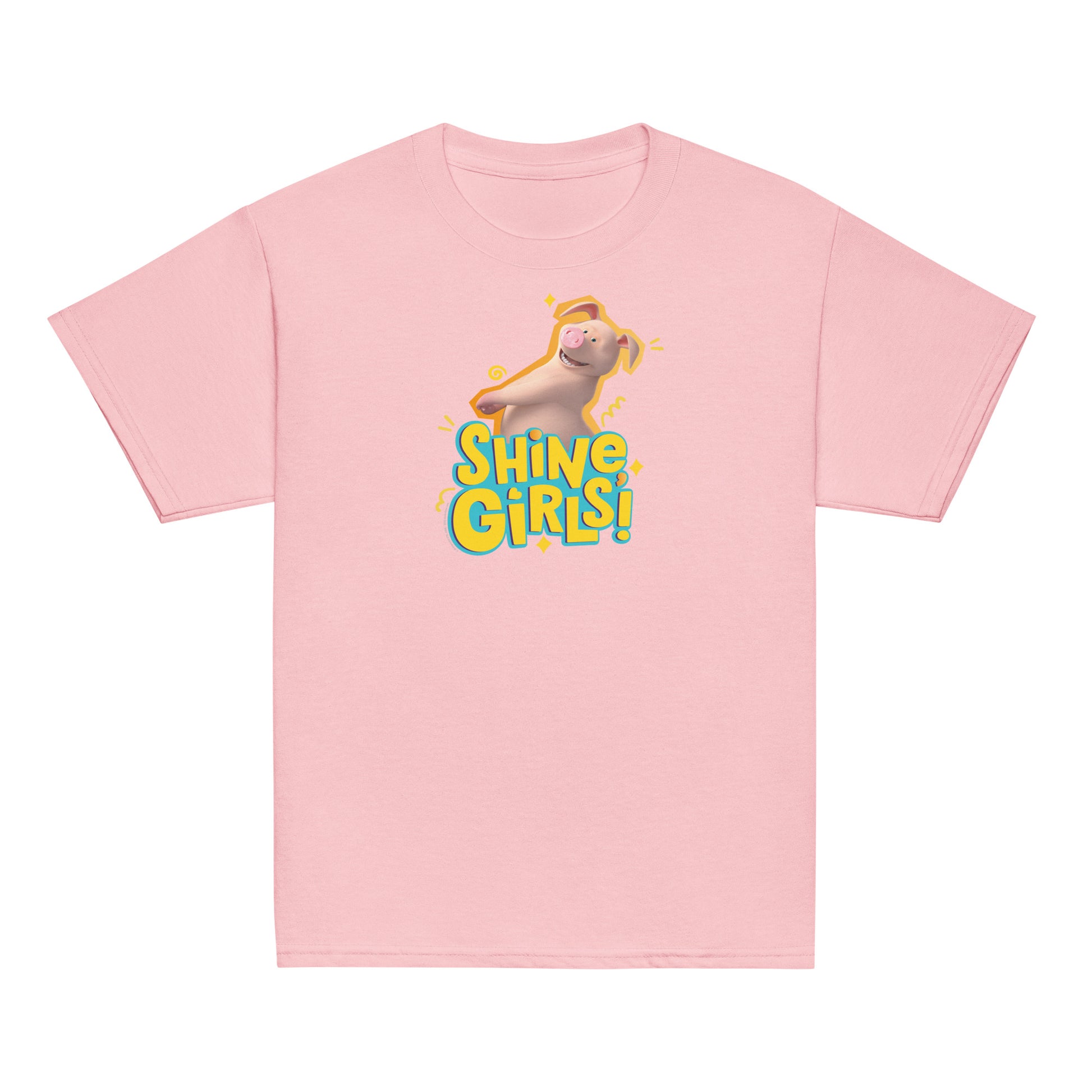 Masha and the Bear Friends Shine Girls! Youth classic tee Light Pink T-SHIRT
